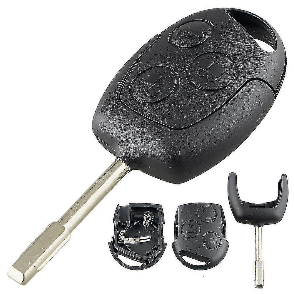 Foldable 3 Buttons Remote Control Key With Fo21 Blade, For Ford Mondeo Fiesta Focus Ka Transit 2002 - 2012 Car