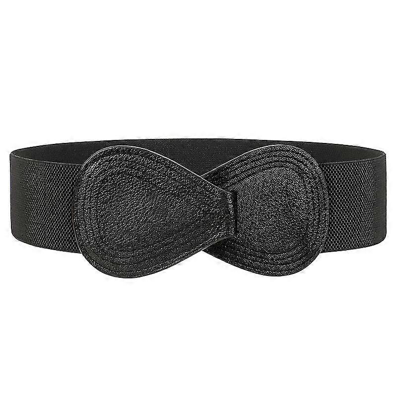 Široký vintage elastický bederní pás pro ženy Stretchy pas pro šaty
