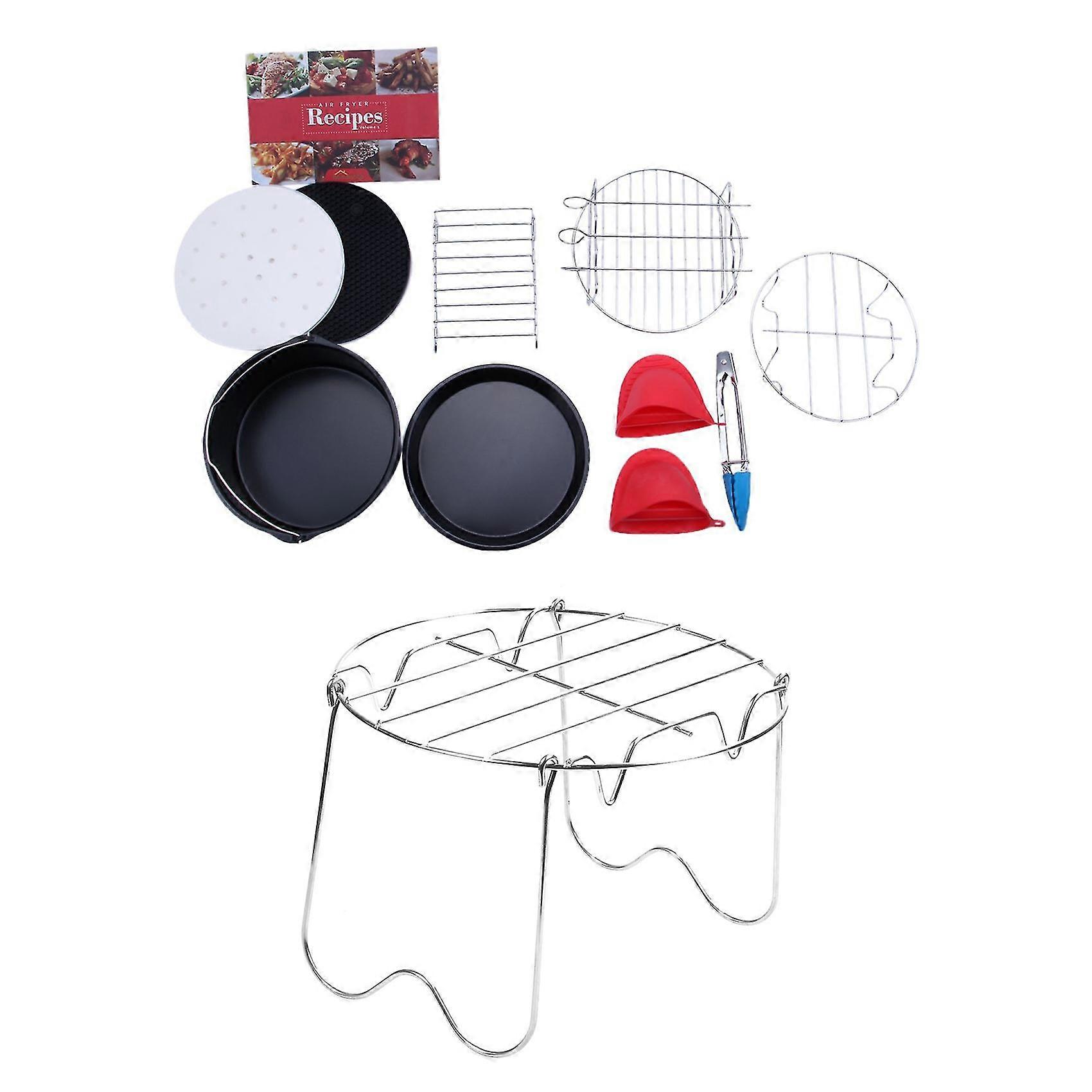 10pcs Air Fryer Accessories With Pot Trivet With Handles For 6 Or 8 Quart Pot