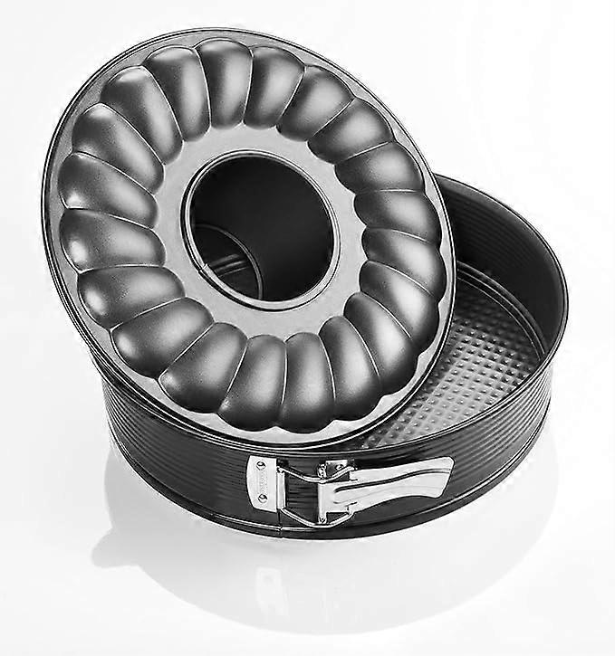 springform kageform, springform kroneform, rund kageform, rustfrit stål, sort