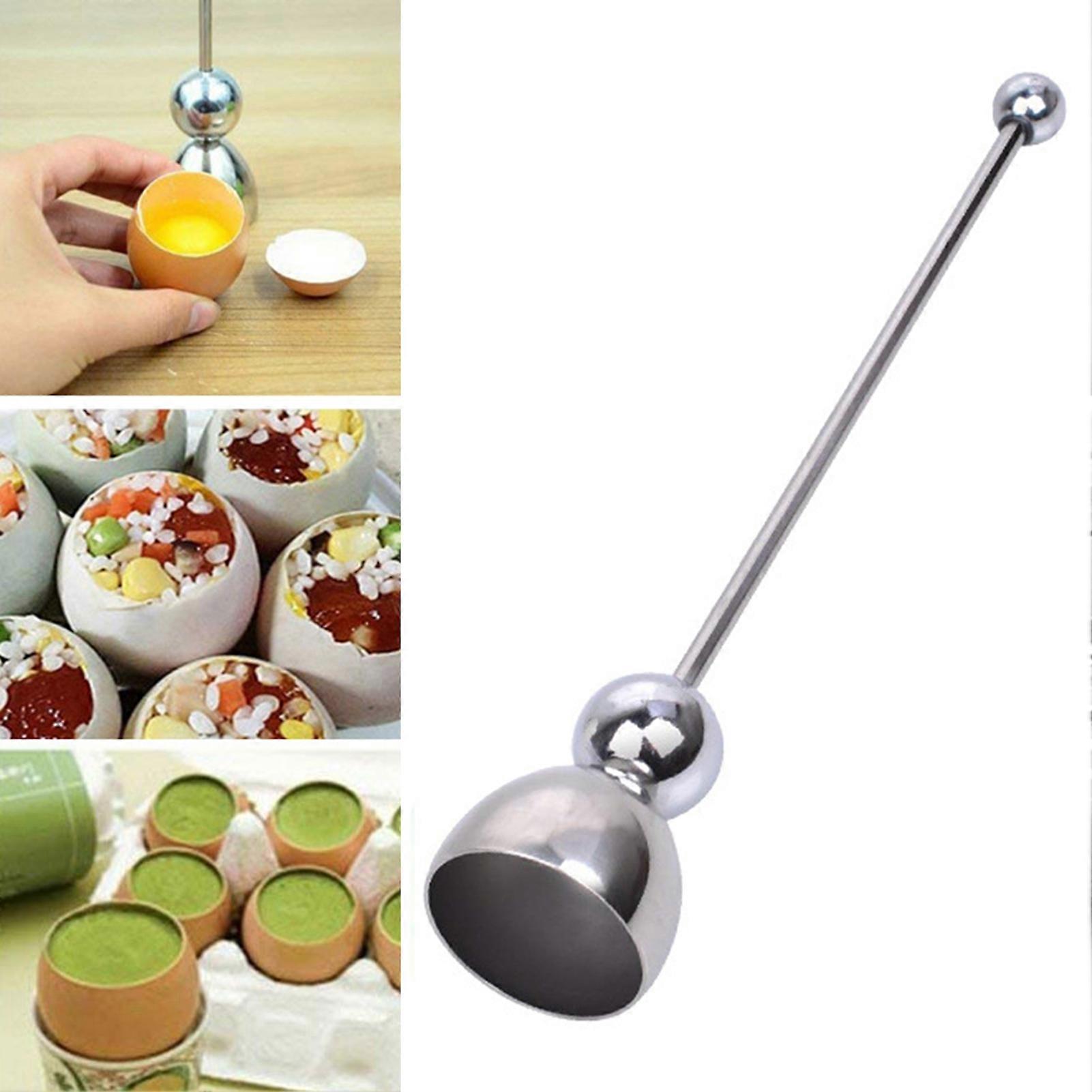 Stainless Steel Shell Remover Boiled Egg Cracker Snipper Opener Kitchen Tool KAESI