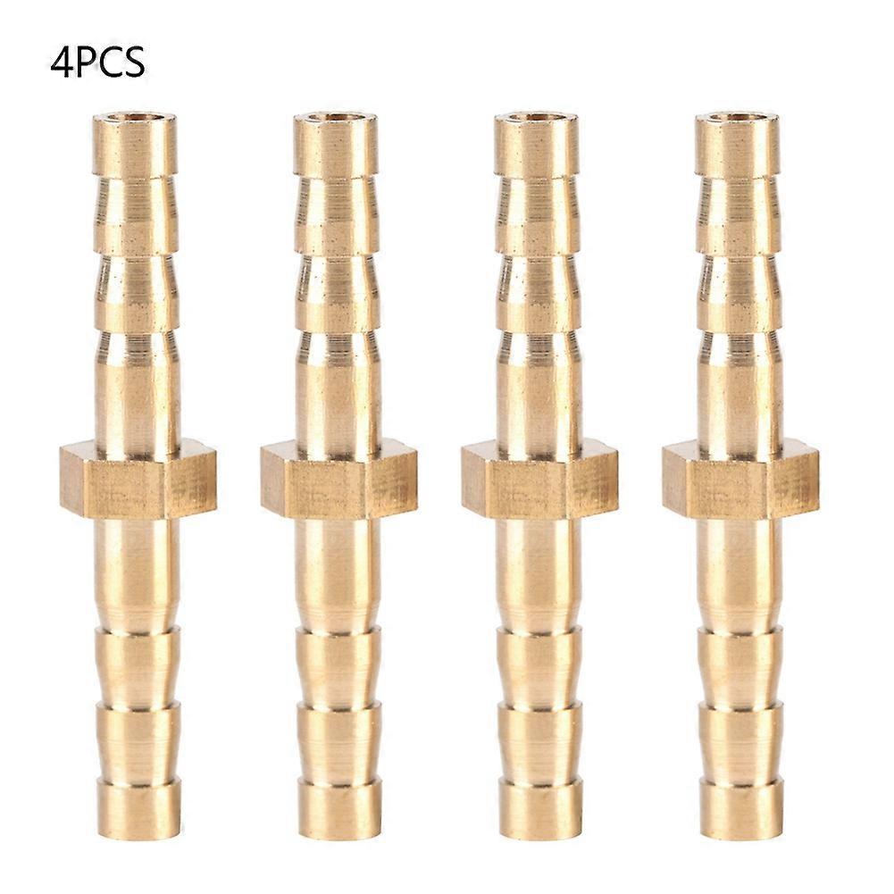 4 pcs 4--4mm Brass Fitting Hose Barb Tail Reducer Reducing Plug Connector
