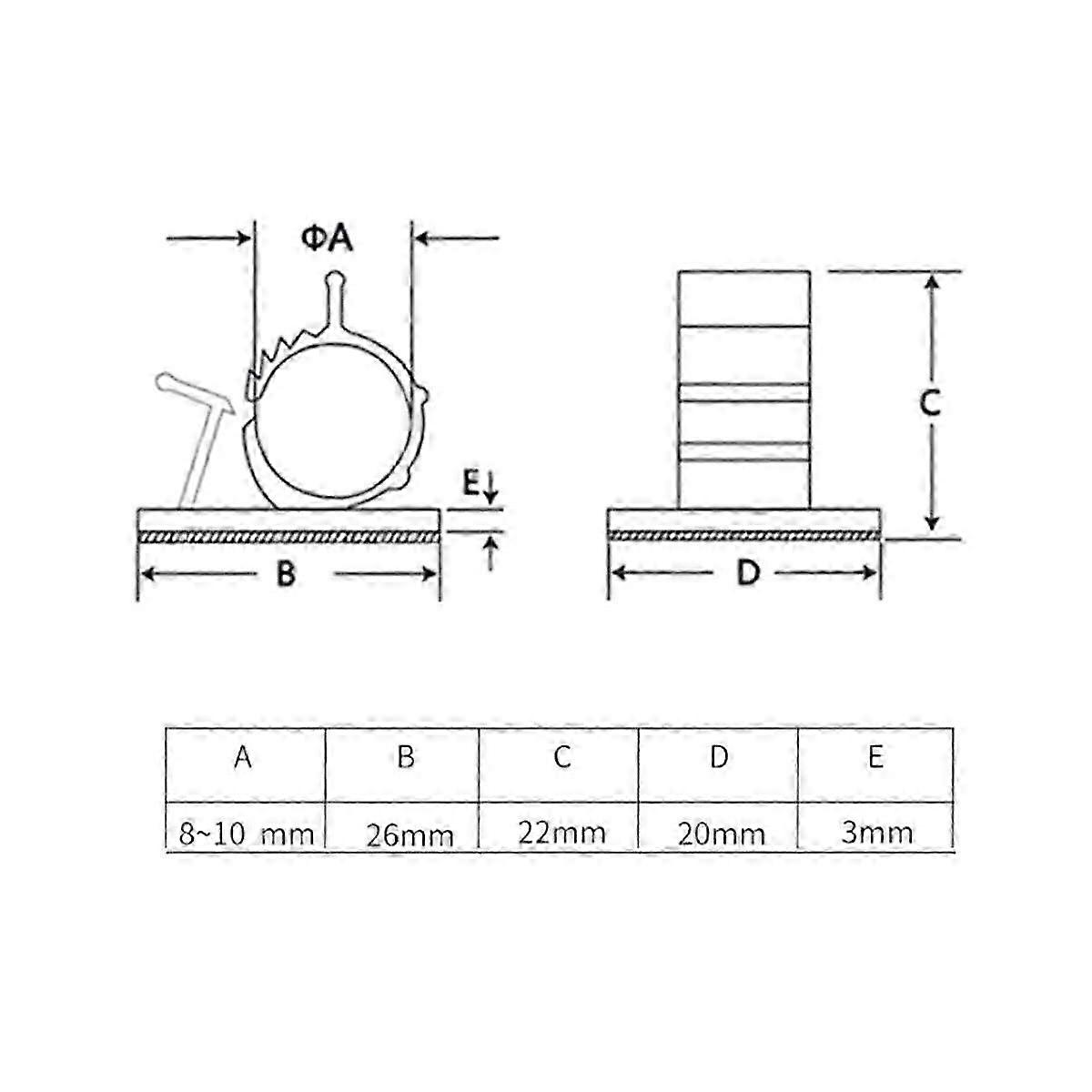 100PCS Self Adhesive Wire Holders Adjustable Cords Organizer Clamp Cord Management for Hanging Tidy