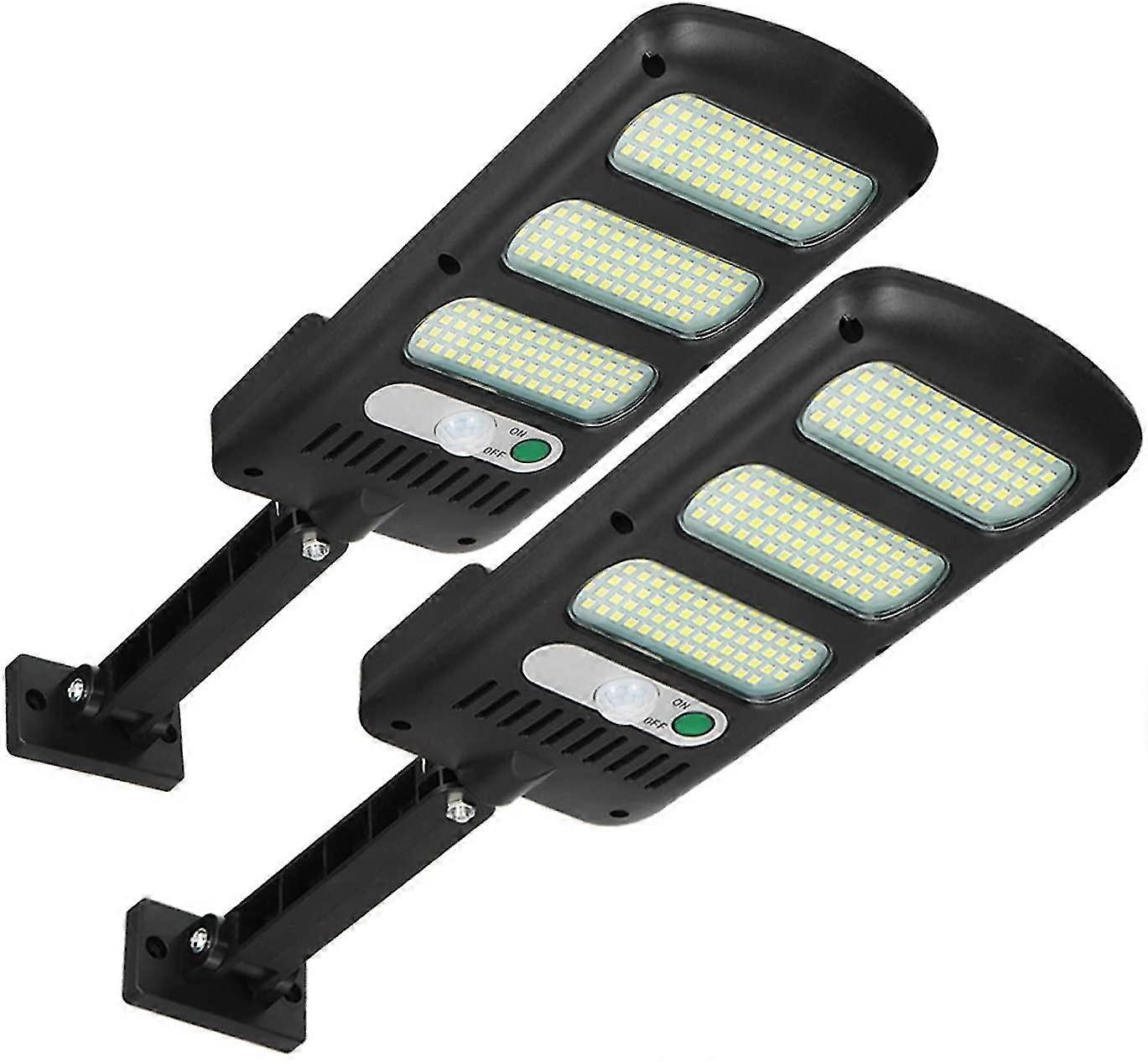 מנורה סולארית חיצונית, 2 חלקים 213 LED תאורת בטיחות חיצונית, עם גלאי תנועה 180 עמיד למים, מנורה סולארית מתכווננת