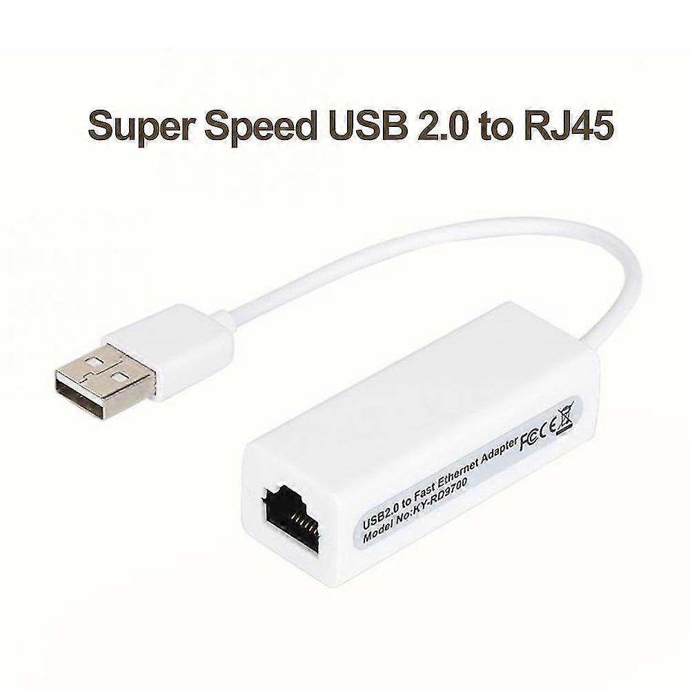 Usb Ethernet Adapter 10mbps Network Card Rj45 (white, 1pc)