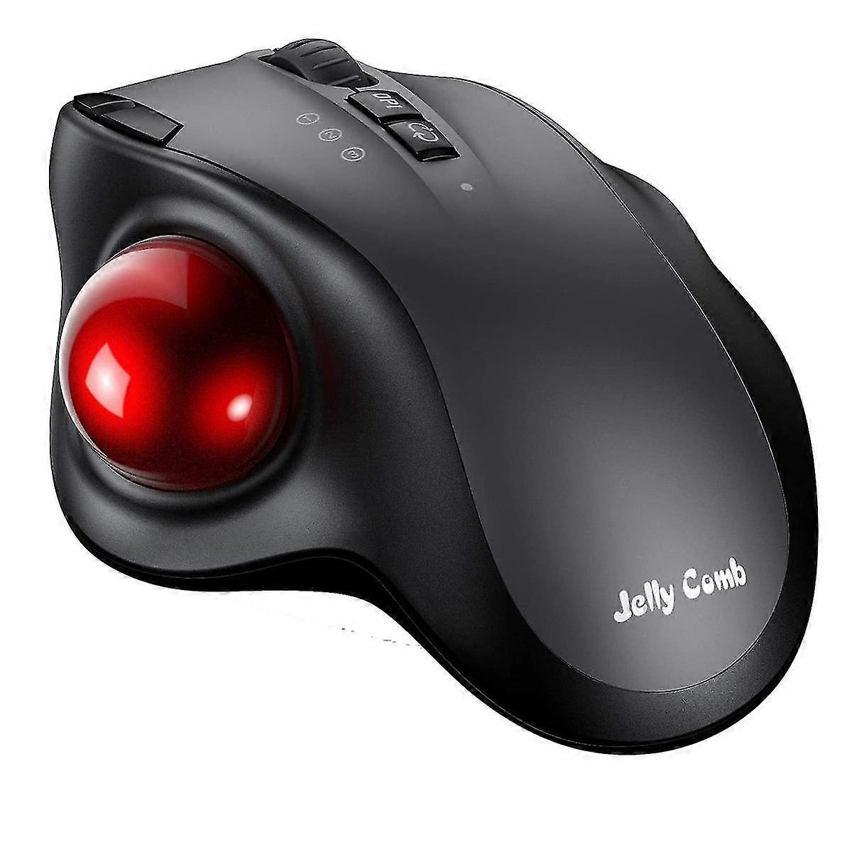 Rechargeable Trackball Mouse Bluetooth+2.4g Dual Mode Wireless Mouse For Pc Computer Laptop Tablet