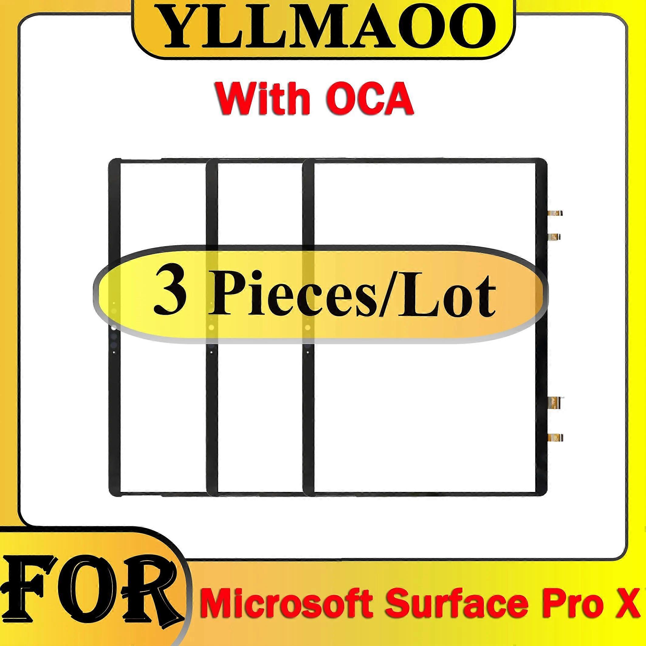 3/5/10 PCS Touch Glass with OCA For Microsoft Surface Pro X 1876 Touch Screen Replacement For Surface ProX Digitizer Repair Part