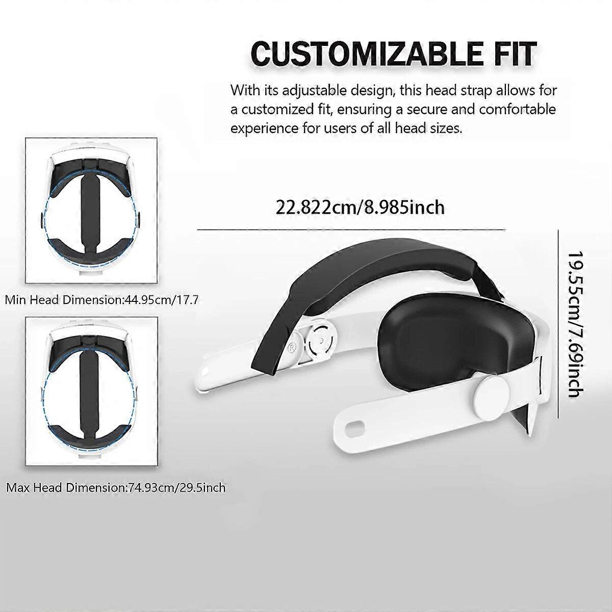 Head Compatible With Oculus 2, Meta Quest 2 Accessories Adjustable Elite Strap Replacement For Vr