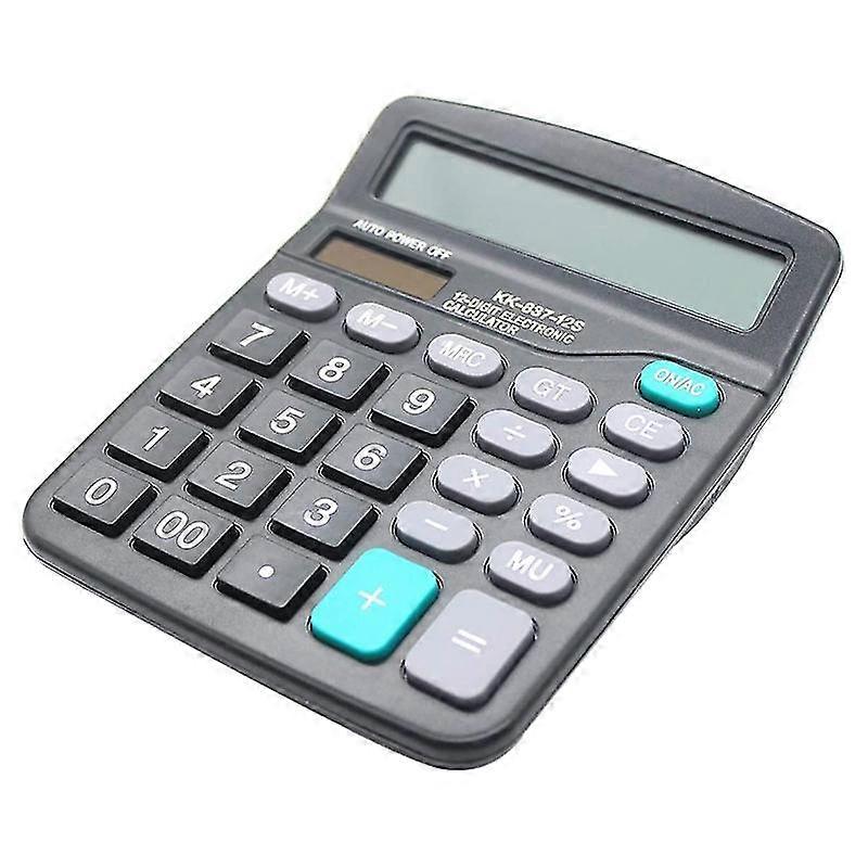 Desk Calculator, 12-digit Solar Battery Office Calculator With Lcd Display Big Sensitive Button