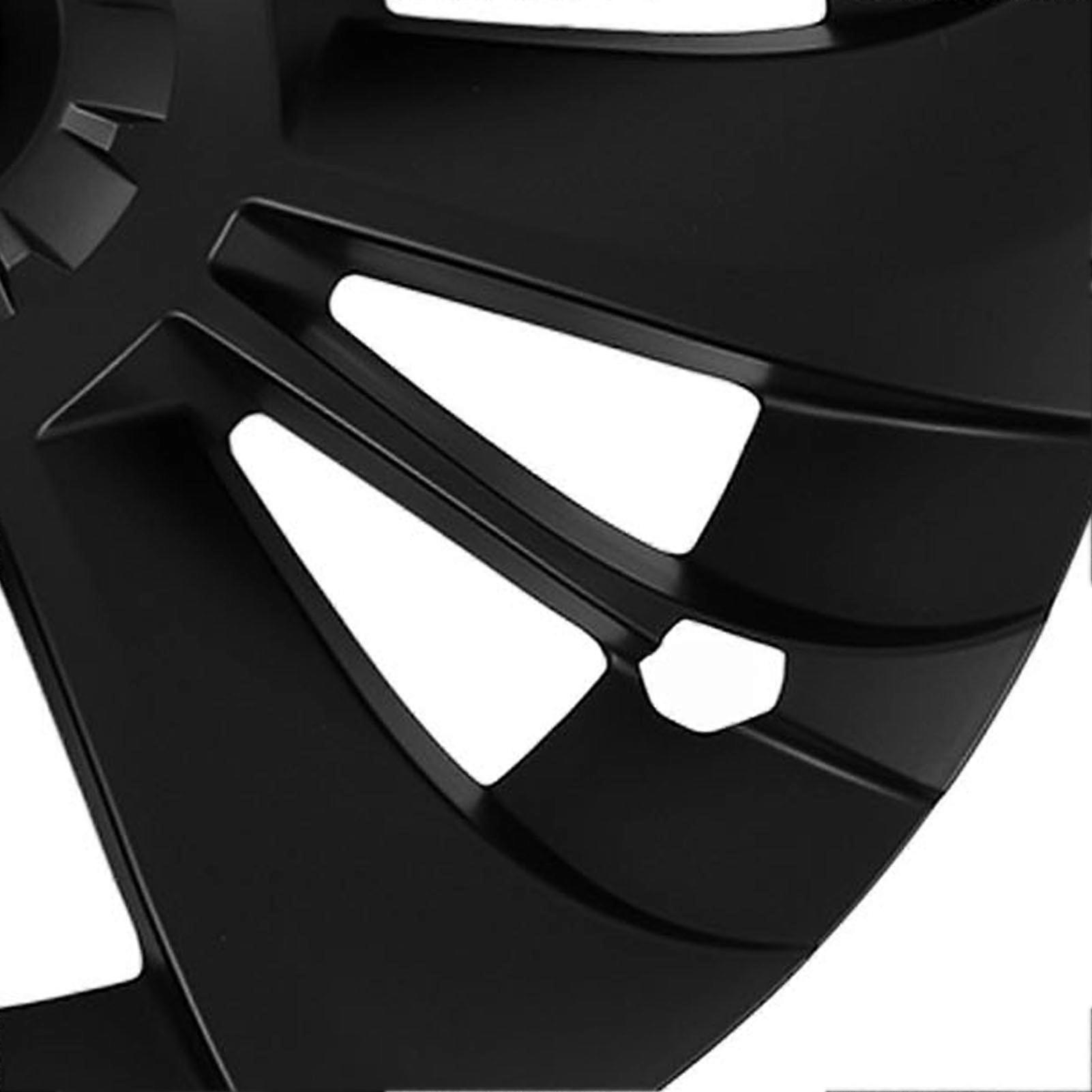 4pcs 19 Inch Hubcap Asymmetrical Design Wheel Hub Cap Replacement for Tesla Model Y 2020 to 2023 Glossy Black