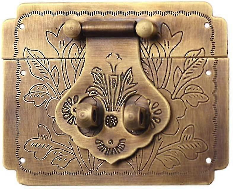 Pure Copper Square Wooden Box Toggle Latch Retro Decorative Lock Lock With Screws For Suitcase Trunk Trunk Latch Clasp Jewelry Box