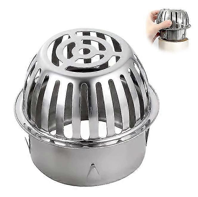 Takrennebeskyttelse Gulvavløp i rustfritt stål, 1 stk takrennebladbeskyttelse Nedløpsrør, Rustfritt stål Bladfangergittertakrenner for avløpsrør, Dun