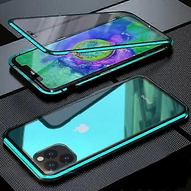 Magnetic Double Sided Case for Apple iPhone 13 12 11 Pro Max Mini X XR XS Max 8 7 Plus Magnetic Full Body Cases Transparent Hard Metal Protective Cove