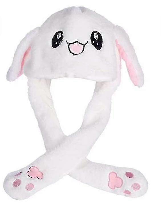 Rabbit Hat Ear Moving Jumping Hat Funny Bunny Plush Hat Cap