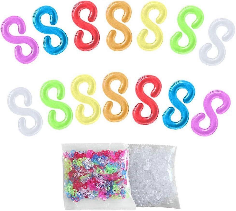 400pcs Loom Bands S Clips for Bracelet Making