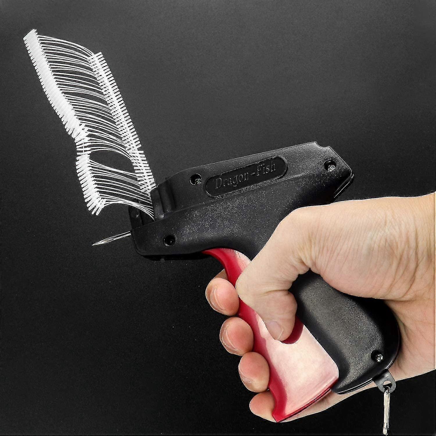 服装价格标签枪，标准零售价标签贴标枪套件，用于衣服贴标机，带 1 根标准针和 500 个 2 英寸（50 毫米）倒钩