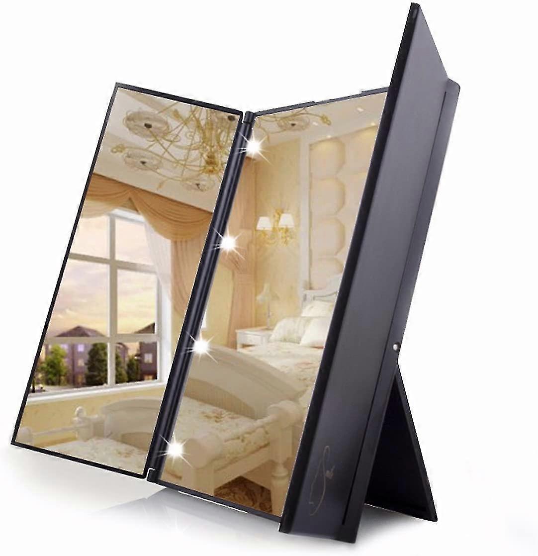 Cosmetic Mirror, Illuminated Make-up Mirror With 8 Leds (for Make-up And Shaving, Standing