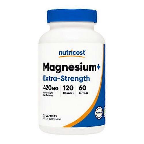 Nutricost Magnesium+ Extra Strength Capsules ,420 Mg ,120 Count
