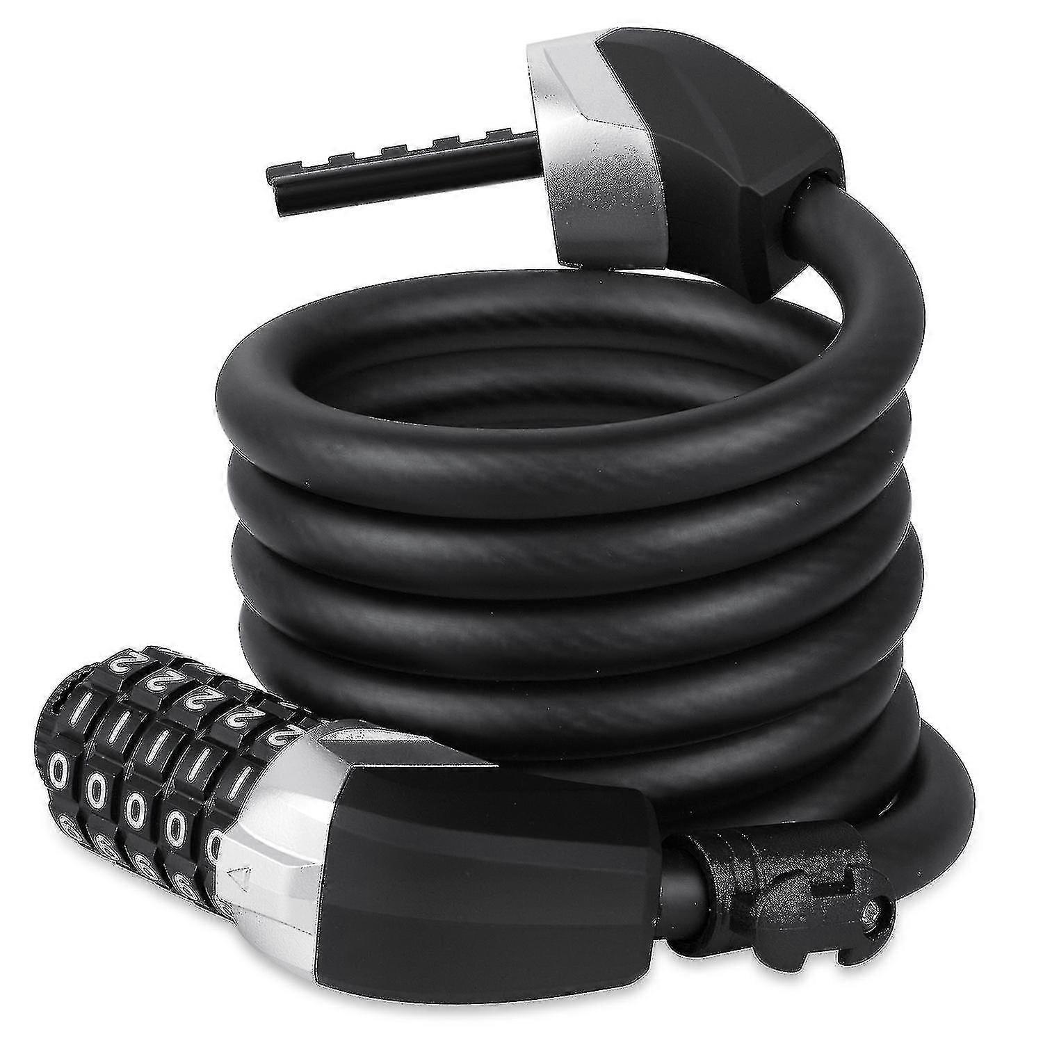 5-digit combination thick steel cable lock bicycle lock 1.8m