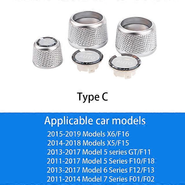 For BMW 1-7 Series F30 F10 X3 X4 X5 X6 X7 Z4 F32 F20 Volume Audio Control Button Crystal Car Air Conditioning Knobs Ring Cover
