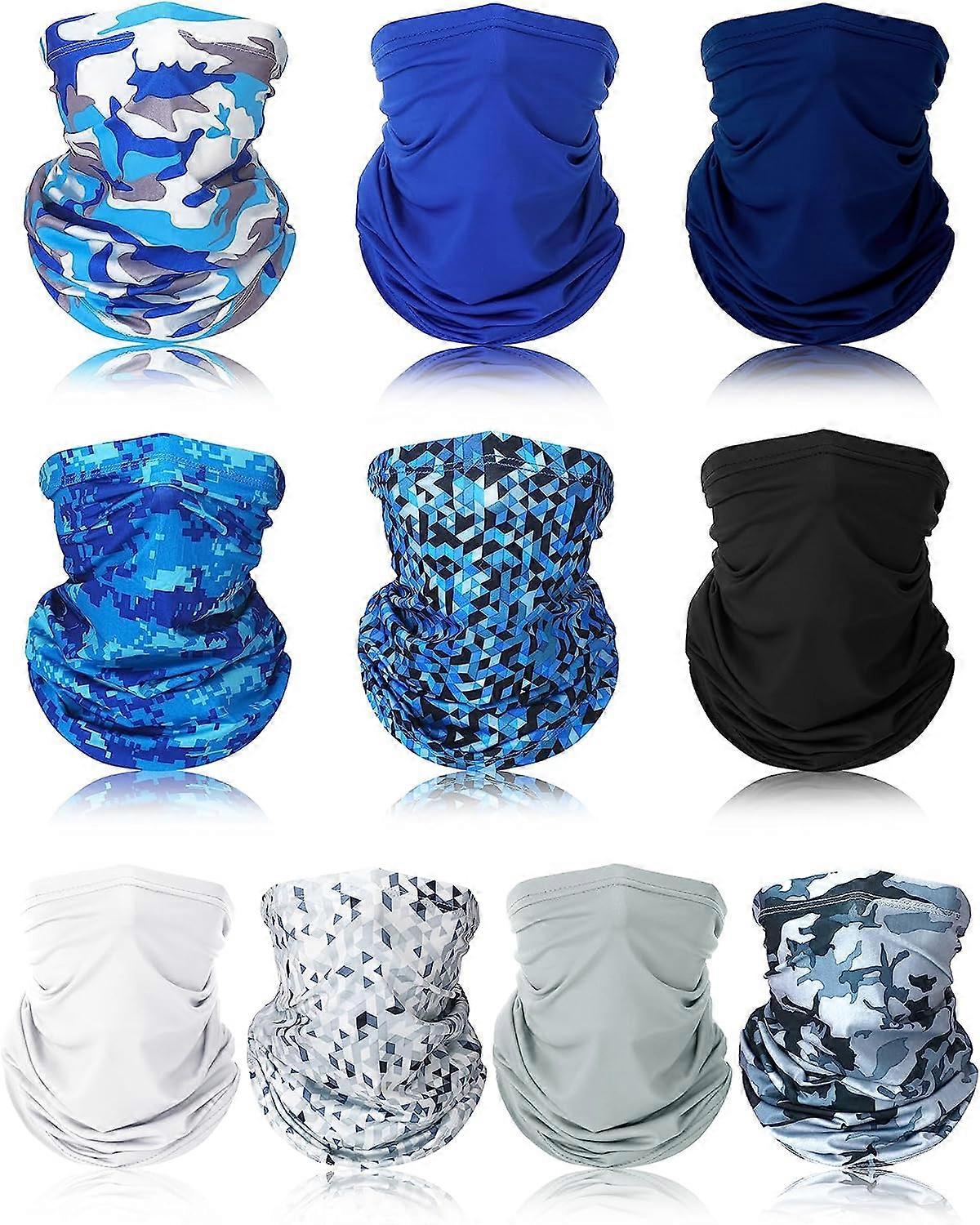 10 Pieces Seamless Bandanas Face Cover Magic Scarf Neck Gaiter Seamless Dustproof Neck Warmer Headbands