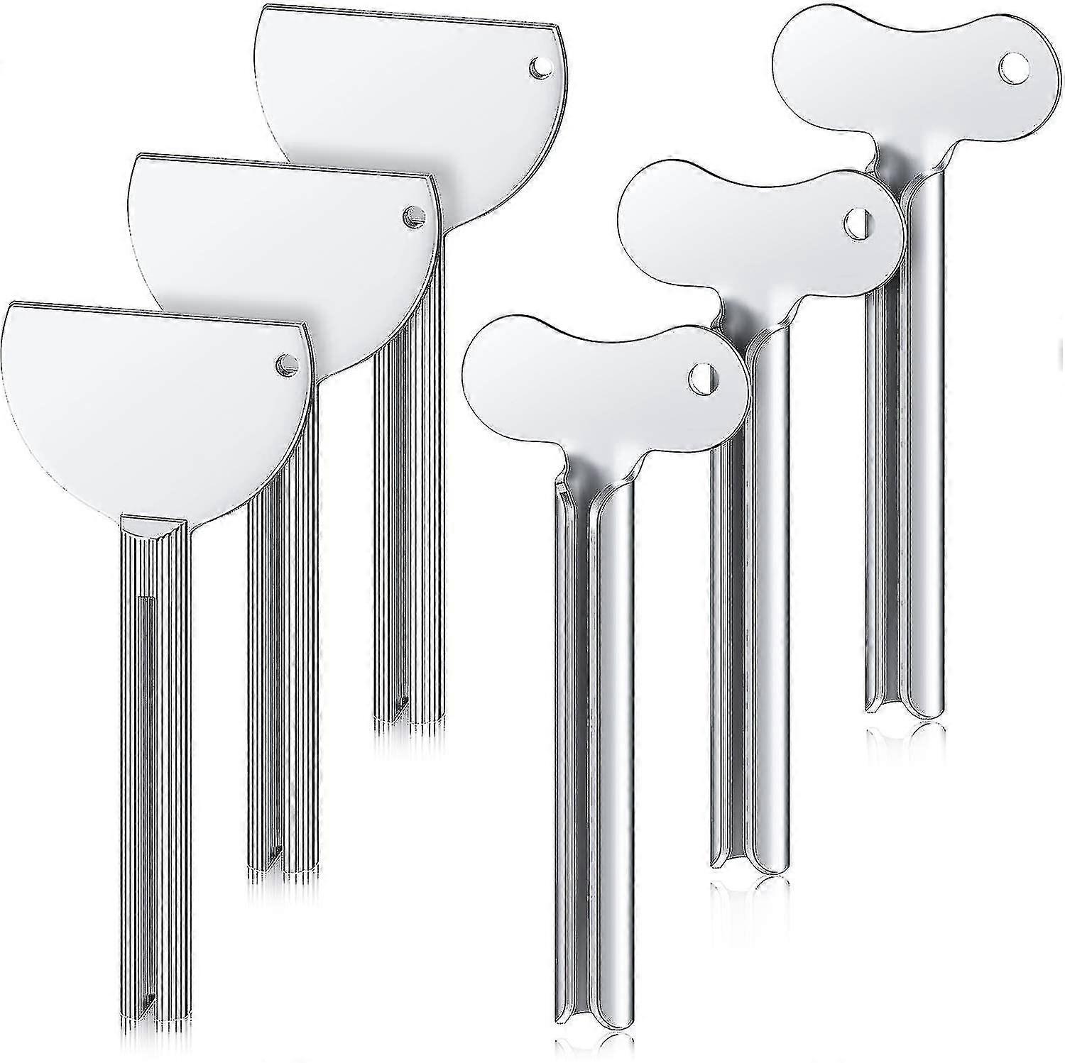 Metal Toothpaste Squeezer Stainless Steel Tube Squeezer6pcs-silver)