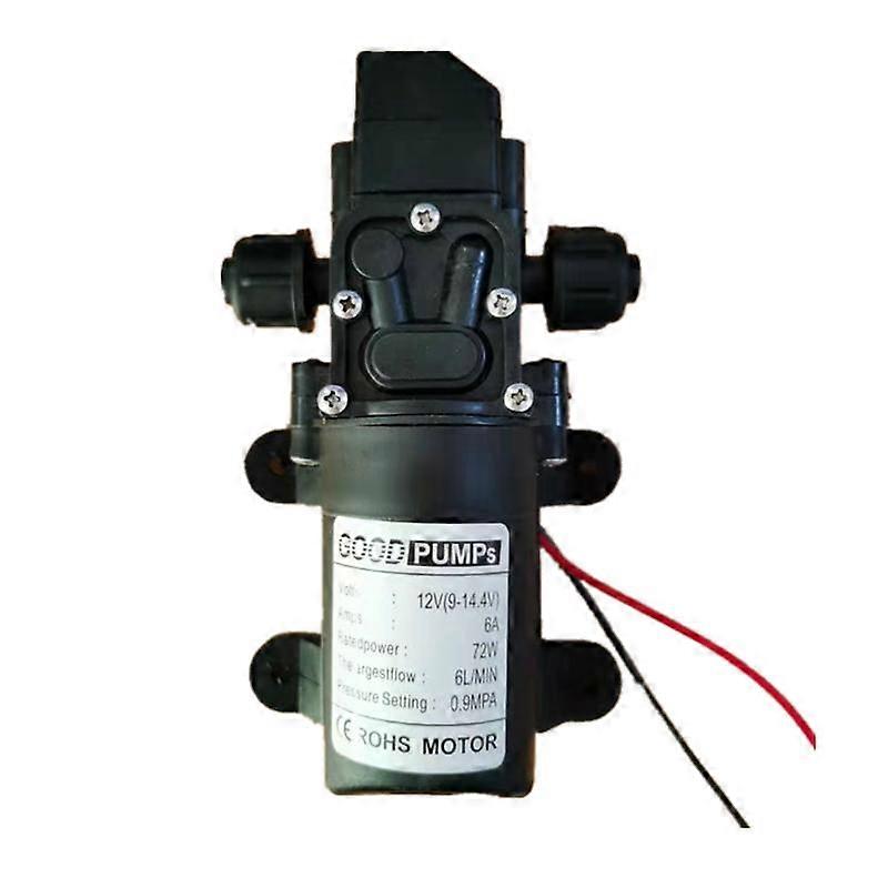 NEW DC 12V 130PSI 6L/Min Water High Pressure Diaphragm Self Priming Pump 72W