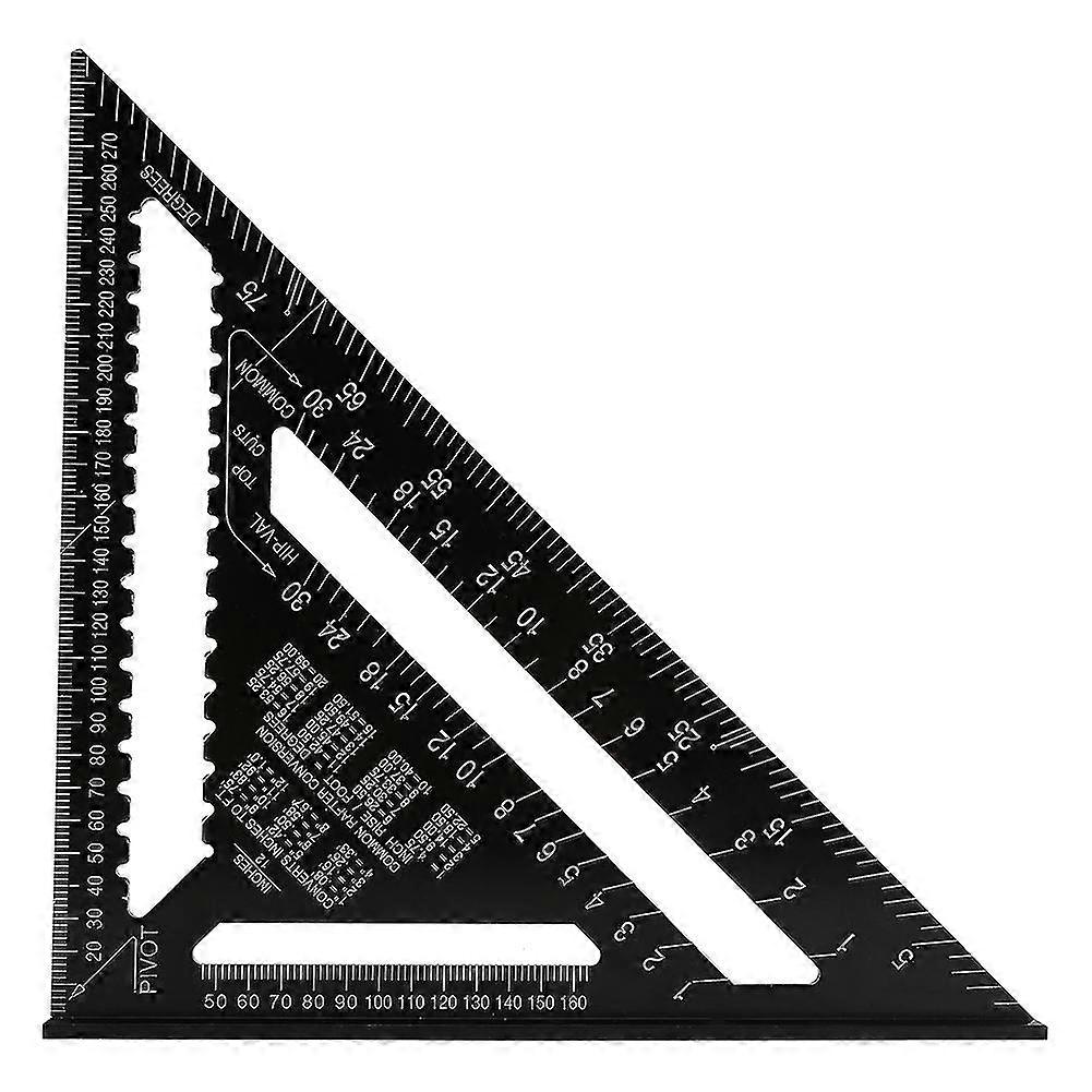 Aluminum Alloy Triangle Square Ruler - 12 Inch Precision Measuring Tool
