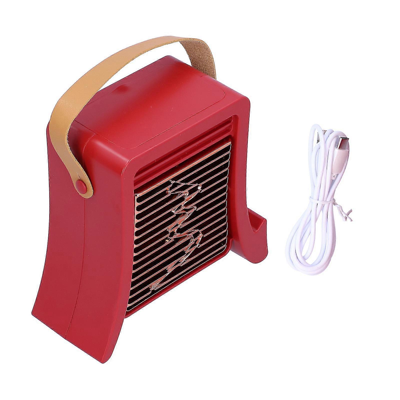 USB Portable LED Humidification Fan - Red, for Living Room and Dining Room