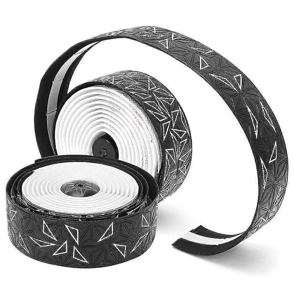 Black & White High Elastic Non-slip PU Road Bike Bicycle Handlebar Tape - Breathable and Shock Resistant