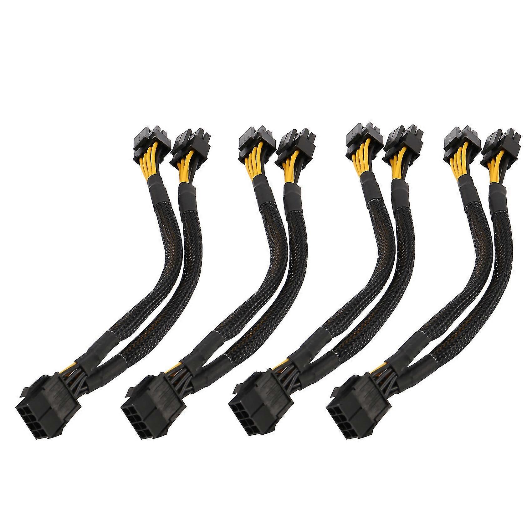 4 Pcs Cpu 8 Pin Splitter Atx Cpu 8 Pin Female To Dual 8(4+4) Pin Male Eps 12v For Motherboard Power