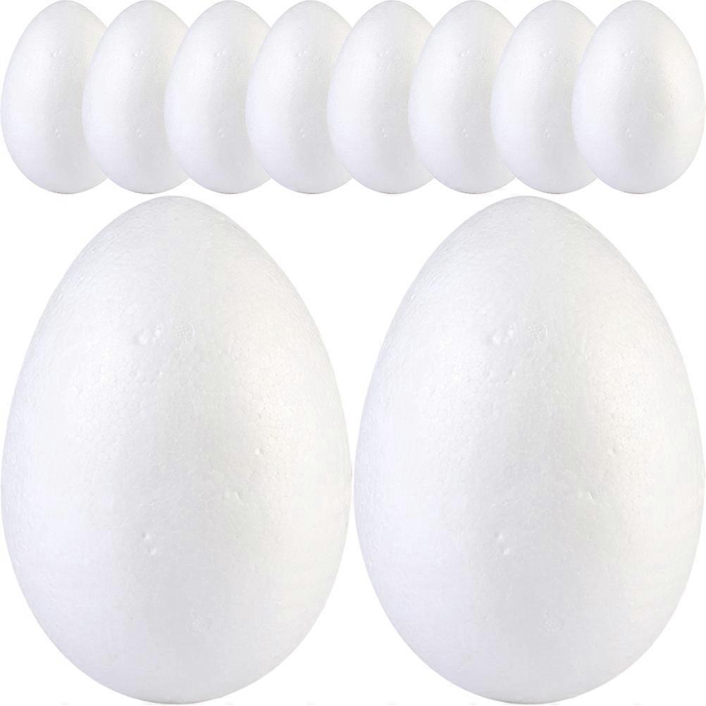 10Pcs Easter DIY Eggs Hand-made Foam Eggs Painting Eggs Easter Party Decor Supplies
