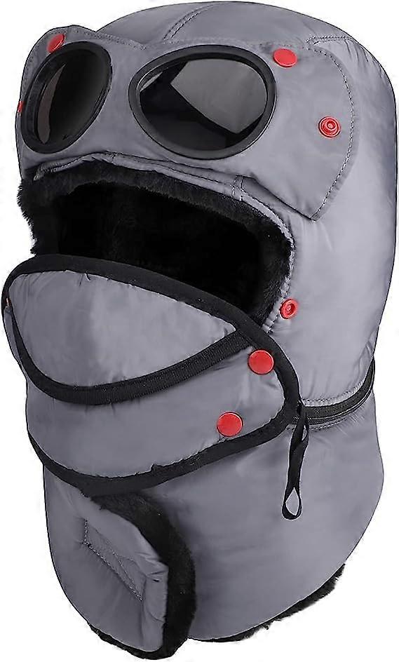 Winter trap cap baseball cap, waterproof Russian Ushanka cap, with Windpro mask foldable goggles