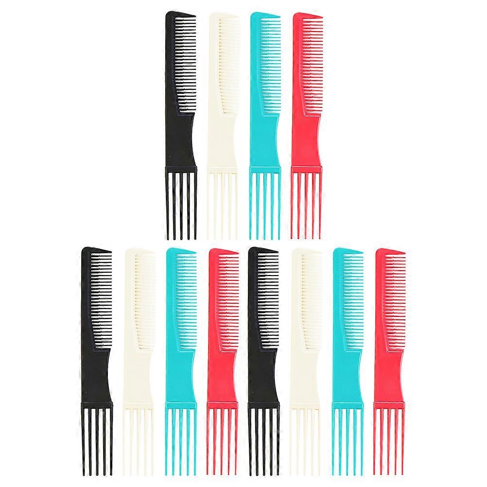12PCS Practical Hairdressing Comb Updo Make-up Pin Two-sided Picking Comb