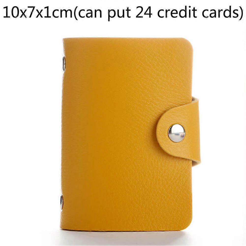 Card Holder Credential Holder 24 Pockets Business Card Holder With Button id card case For Cards Tarjetero Hombre