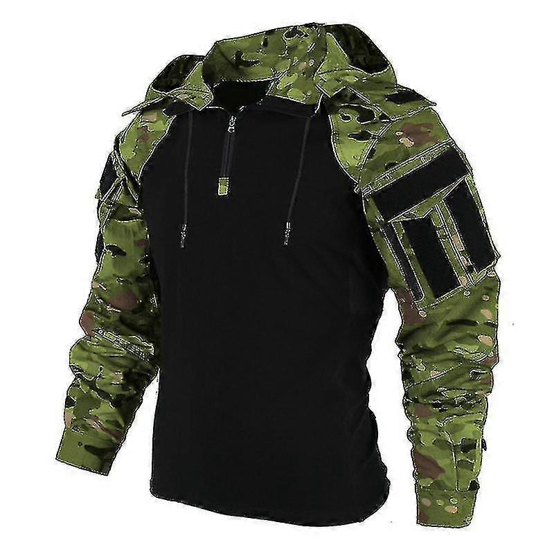 الرجال قميص تكتيكي لنا التمويه العسكرية القتال تي شيرت Airsoft Paintball التخييم ملابس الصيد