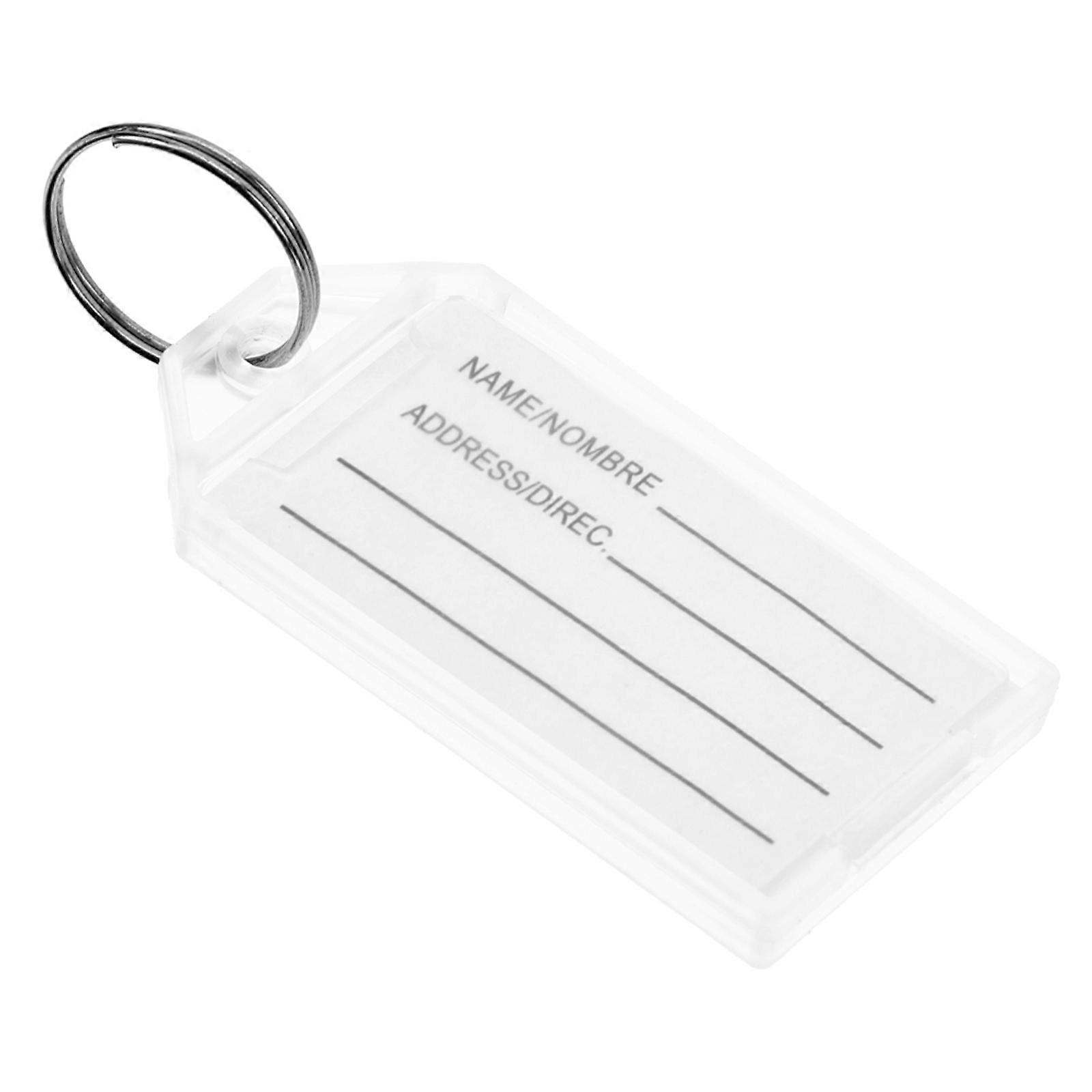 30 Pcs Car Key Chain Key Tags Ring Plastic Key Tags Plastic Number Tag Keychain Memory Stick Tags