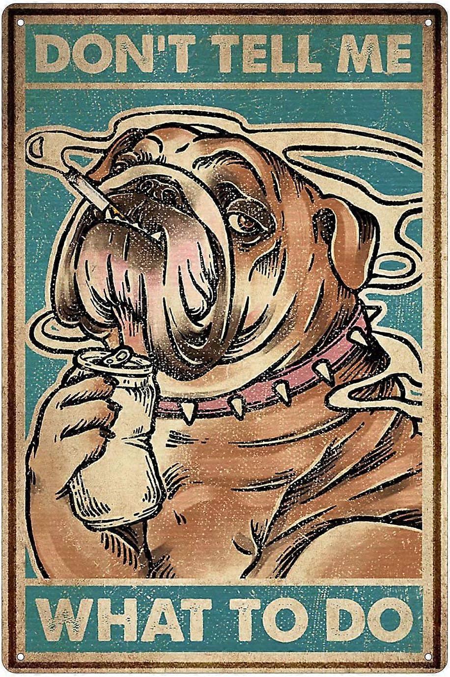 レトロなスタイルのアルミサインウォールアートの装飾メタルサインデコレーションサインアートの装飾鉄の絵画8x12インチをどうするか教えないでください