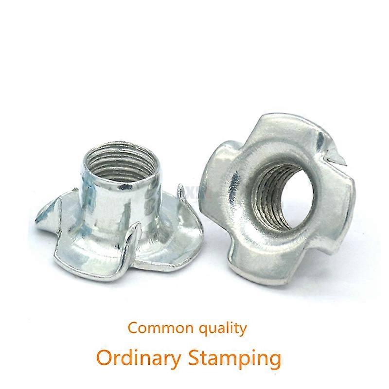 5/10/50PCS M3 M4 M5 M6 M8 M10 M12 Zinc Plated Four Claws Nut Speaker Nut T-nut Blind Pronged Tee Nut for Wood Furniture Hardware