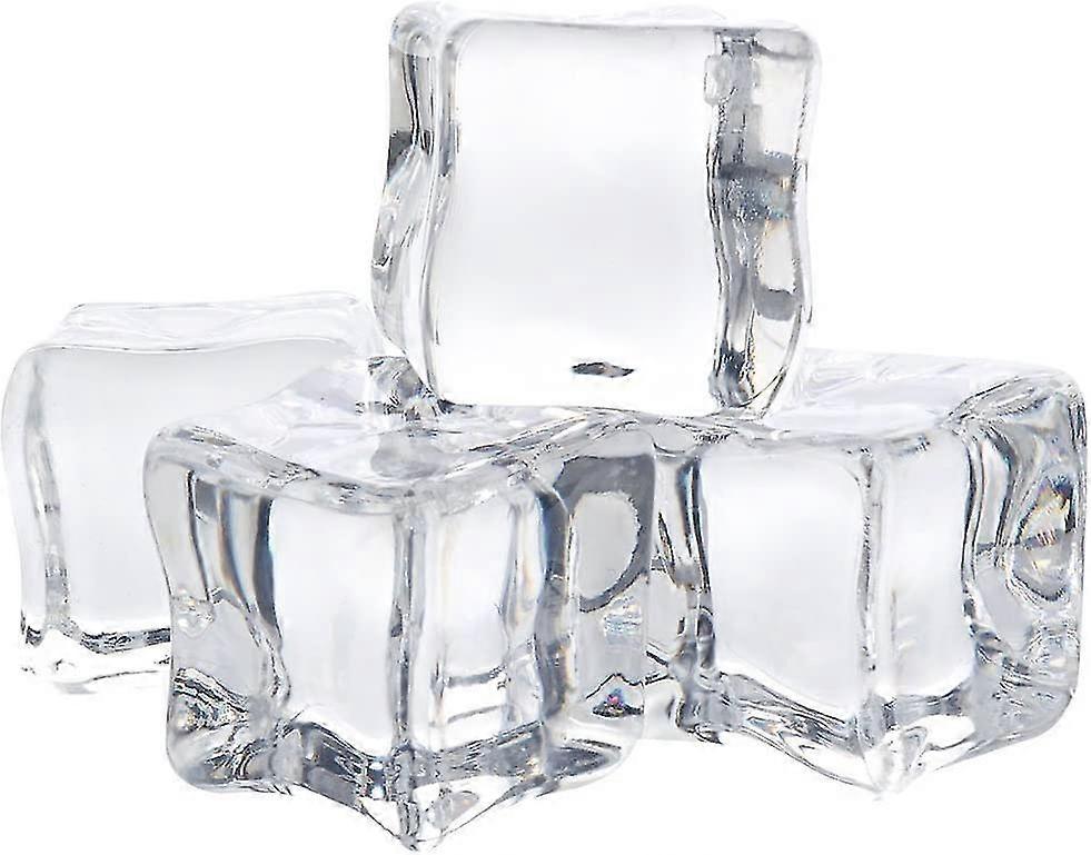 12 Pcs Clear Acrylic Ice Cubes Fake Artificial Ice Chunk For Photography Display Gift
