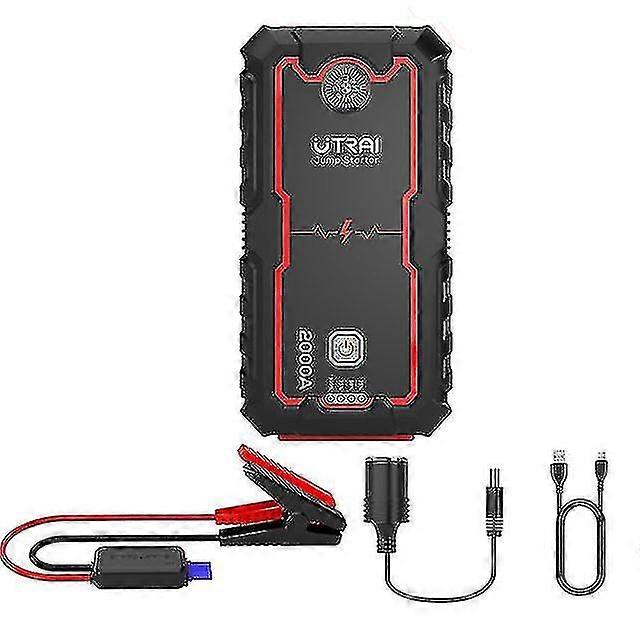 2000a Jump Starter Power Bank 22000mah Przenośna ładowarka Urządzenie rozruchowe do 8.0l / 6.0l Emergency Car Battery Jump Starter