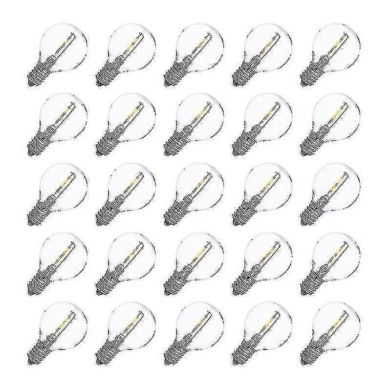 25pcs Led G40 E14 Replacement Bulbs 0.6w 2700k Led Filament Light