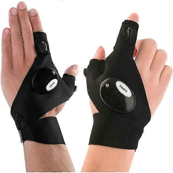 Utomhusfiskehandskar LED Ficklampa Handskar