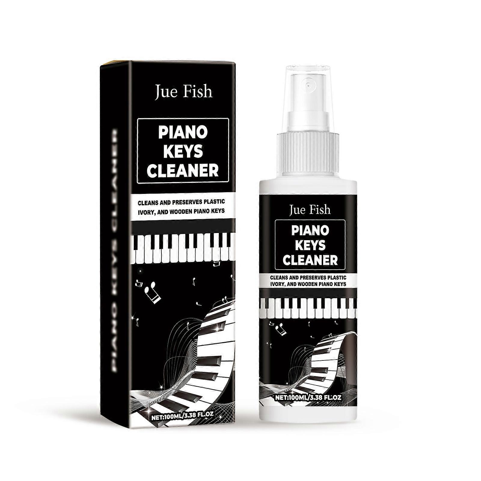 Multi-Function Piano Key Cleaner Spray - Gently Remove Dirt & Fingerprints, Restore Shine & Protect Keyboard, 100ml