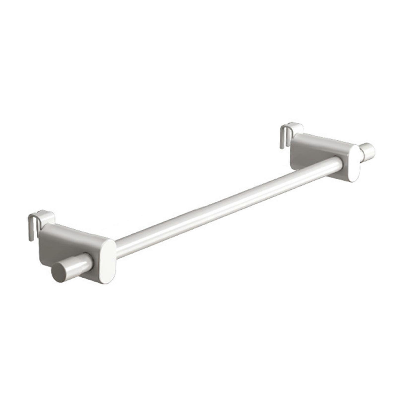 Clothes Drying Rack for Radiators 0.3-2m Carbon Steel Dual Poles Easy No-Drilling Installation Rust-Resistant White Finish Towel Rail