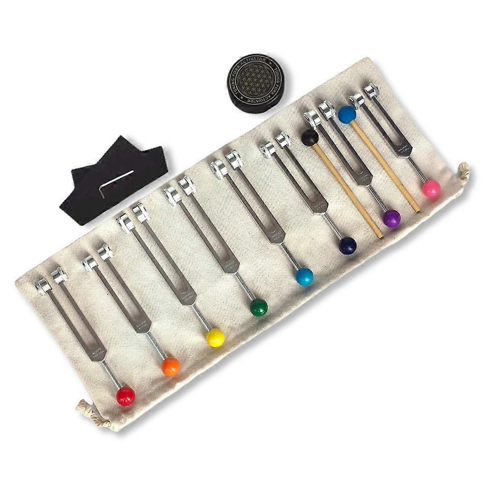 8PCS Tuning Fork Set, Tuning Fork for Music Chakra, Sound Therapy, Keep Body,Mind and Spirit in Perfect Harmony 126.22HZ