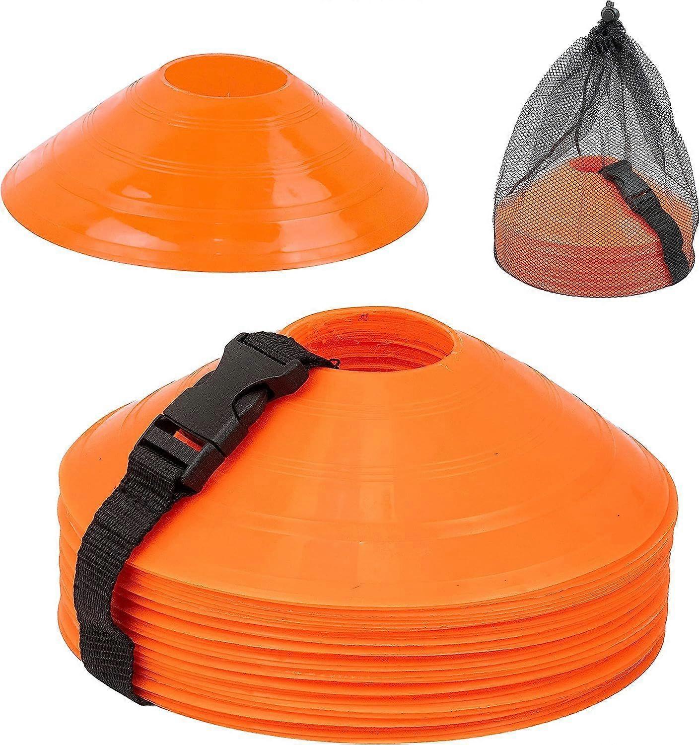 Soccer Cones for Drills with Mesh Bag & Strap-Flexible, Heavy-Duty Sports Cones for Soccer Practice, Basketball, Fitness Training- Agility Cone Sports