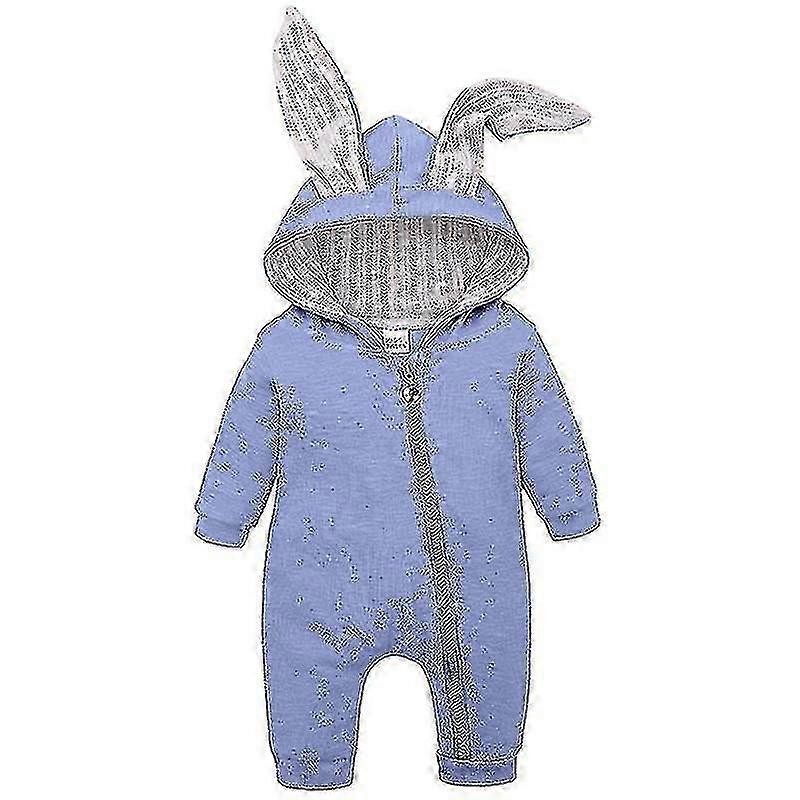 Νεογέννητο μωρό Romper κουνέλι zip μέχρι jumpsuit πασχαλινό λαγουδάκι πιτζάμες βρέφος sleepwear