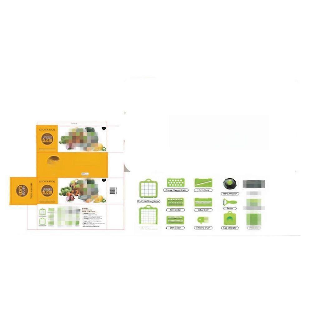 Kitchen Dicing Vegetable Cutting Artifact Household Vegetable Cutter Potato Shredder Multi-function Slice Grater