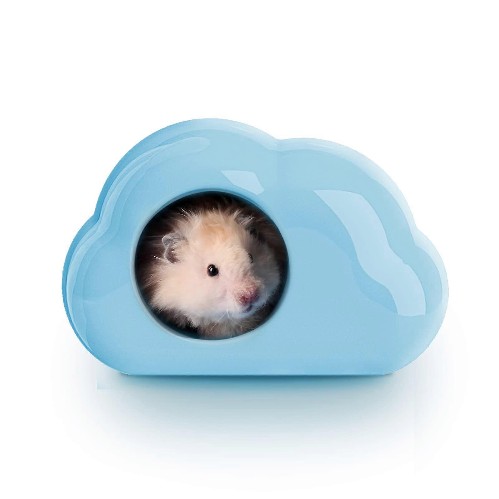 Ceramic Cloud Shape Hamster Hideout for Dwarf Hamster Gerbils and Bears -L